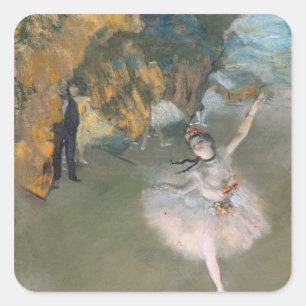 Edgar Degas   The Star or Dancer on the Stage Square Sticker