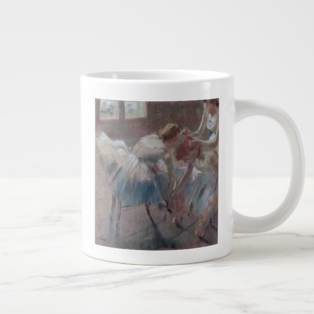 Edgar Degas | Three Dancers Preparing for Class Large Coffee Mug (Right)