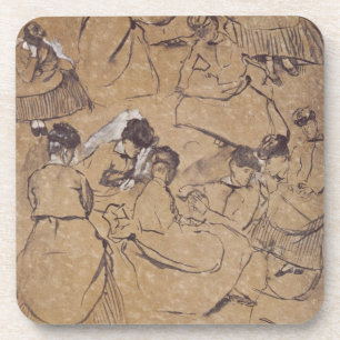 Edgar Degas Twelve studies of women in costume Coaster