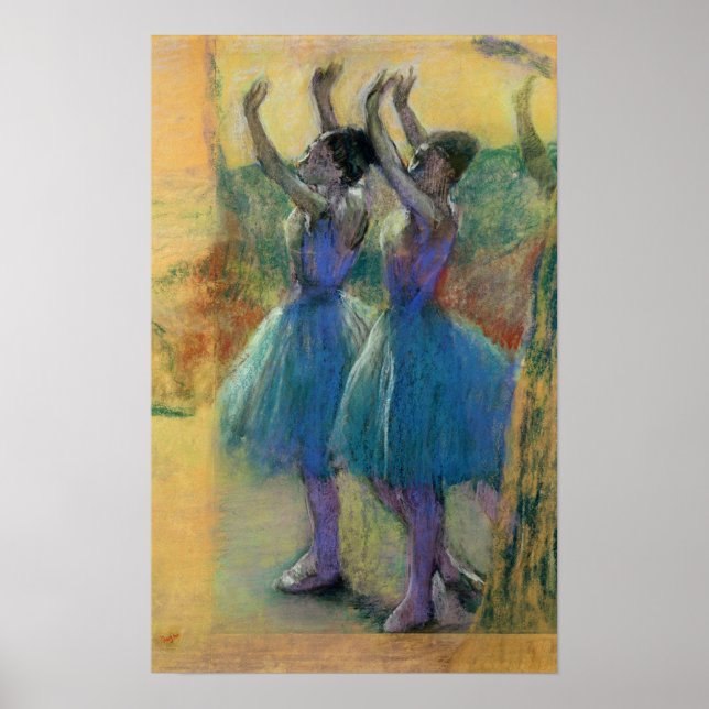 Edgar Degas | Two Blue Dancers Poster (Front)