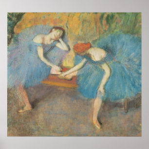 Edgar Degas   Two Dancers at Rest, Dancers in Blue Poster