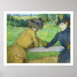 Edgar Degas   Two women leaning on a gate Poster