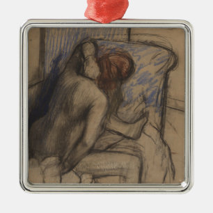 Edgar Degas Woman Drying Her Hair Metal Tree Decoration