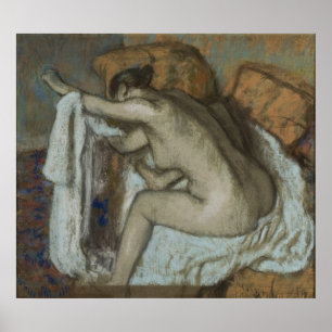 Edgar Degas - Woman Drying Left Arm 1884 Pastel Poster
