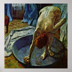 Edgar Degas - Woman in the bathtub Poster