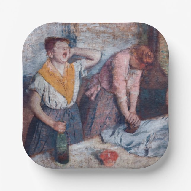 Edgar Degas - Women Ironing Paper Plate (Front)