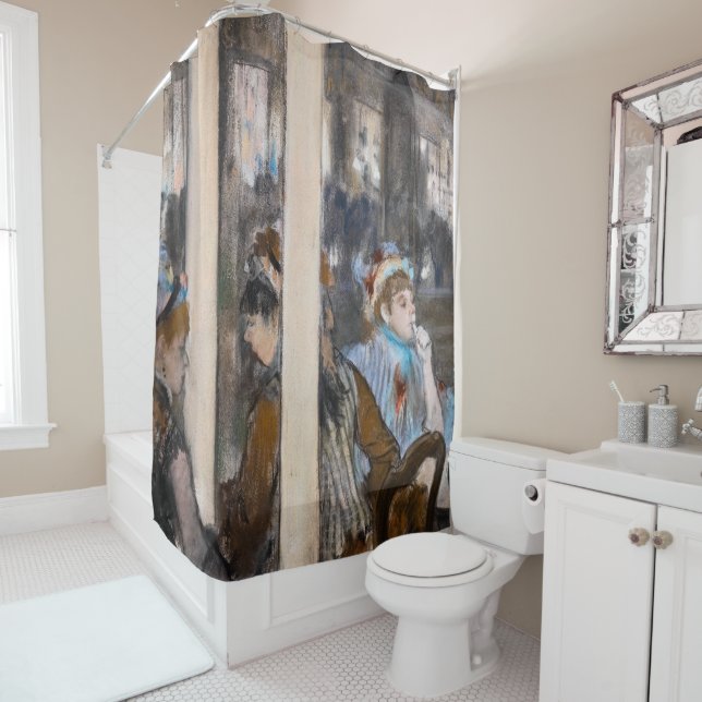 Edgar Degas - Women on a Cafe Terrace in Evening Shower Curtain (In Situ)