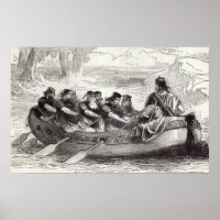 Edgar the Pacific being rowed down the River
