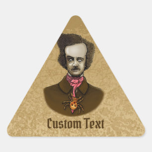 Edgar with Gold Bug Triangle Sticker