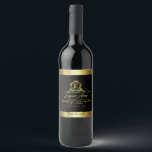 Edgar's 16th black & gold birthday wine wine label<br><div class="desc">Edgar's 16th black & gold birthday wine labels</div>