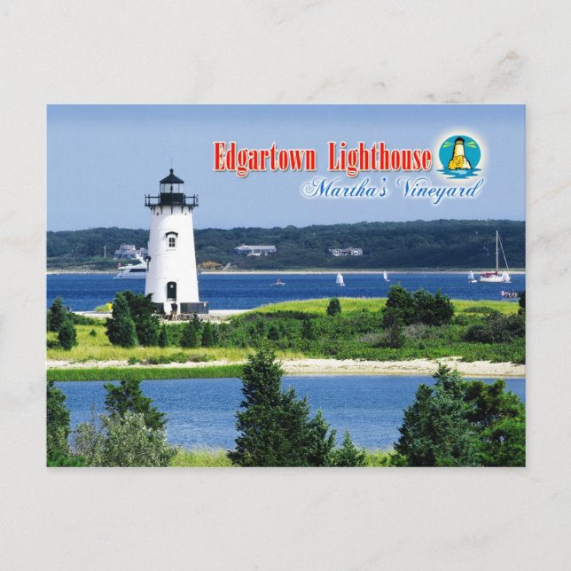 Edgartown Harbour Light, Martha's Vineyard, MA Postcard (Front)