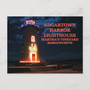 Edgartown Harbour Lighthous, Massachusetts Postcar Postcard