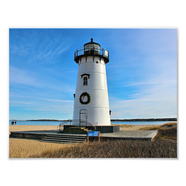 Edgartown Harbour Lighthouse, Martha's Vineyard MA Photo Print (Front)