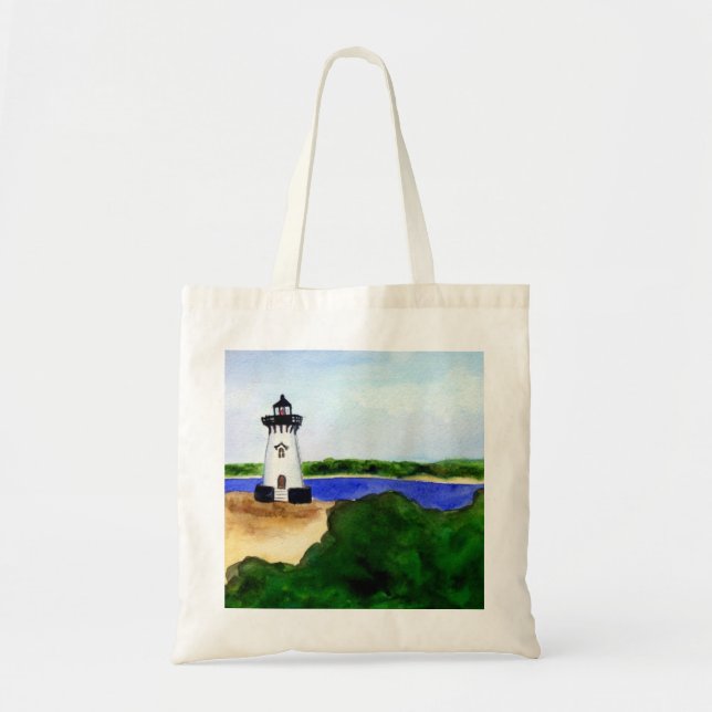 Edgartown Harbour Lighthouse Tote Bag (Front)
