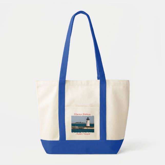 Edgartown Lighthouse Martha's Vineyard Tote Bag (Front)