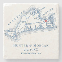 Edgartown MA Martha's Vineyard Blue Wedding Favour