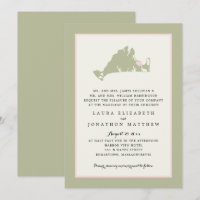 EDGARTOWN Marthas Vineyard Pink Map Wedding