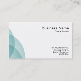 Edge Circles - Light Blue Green Business Card