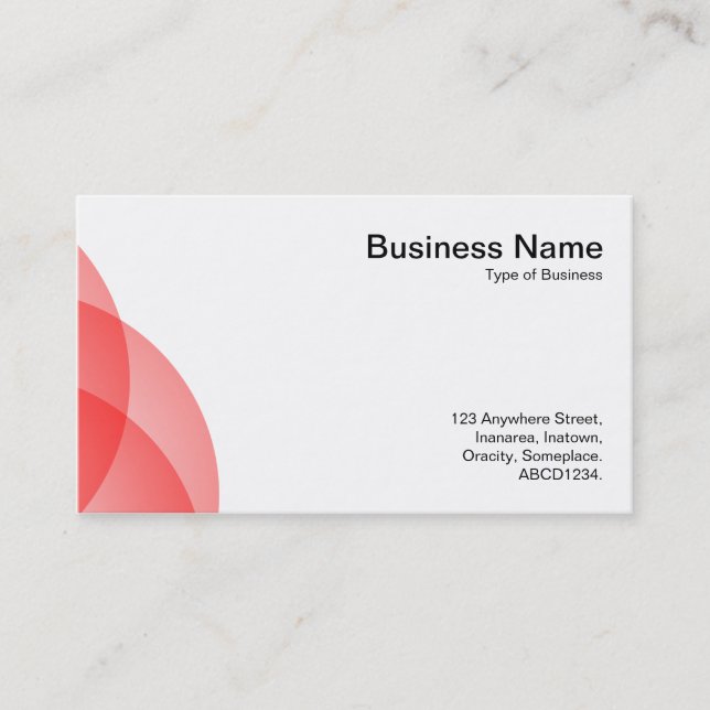 Edge Circles - Tropical Pink Business Card (Front)
