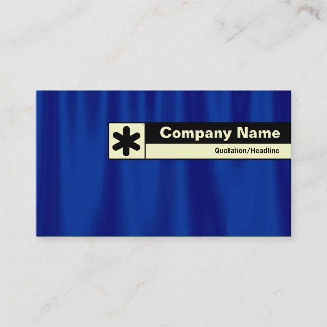 Edge Labelled - Blue Curtain Business Card (Front)
