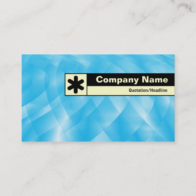 Edge Labelled - Blue Curves Business Card (Front)
