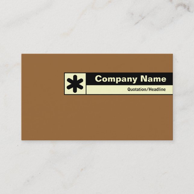 Edge Labelled - Brown 996633 Business Card (Front)