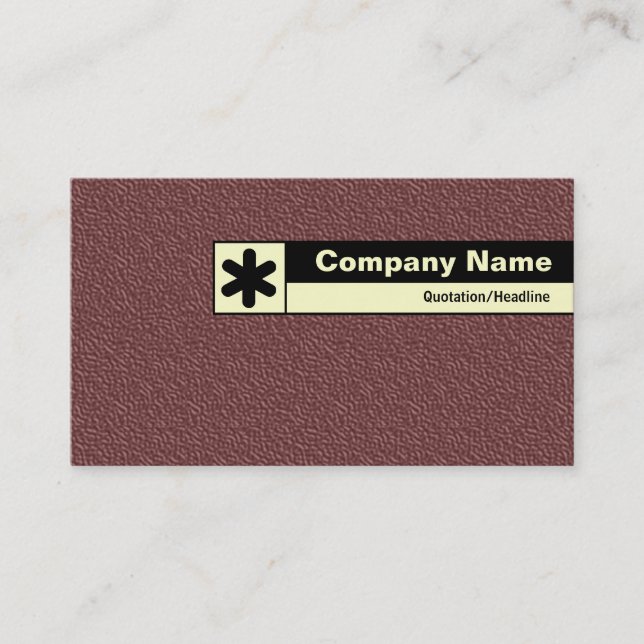 Edge Labelled - Brown Embossed Tex Business Card (Front)
