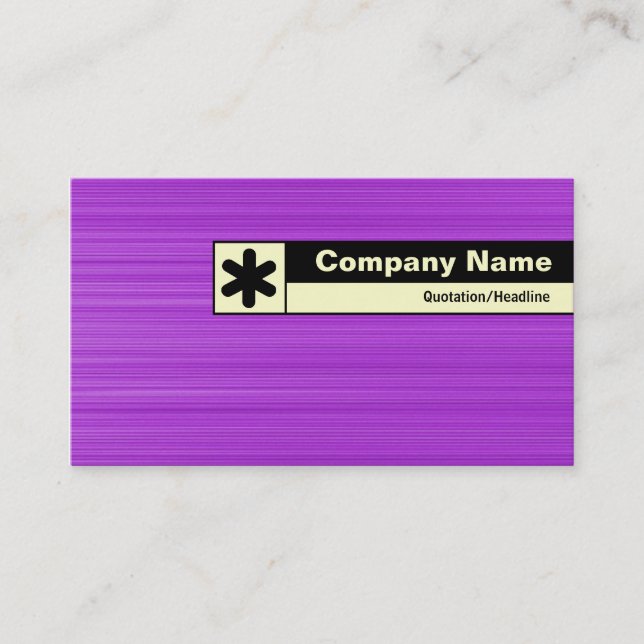 Edge Labelled - Brushed Purple Business Card (Front)