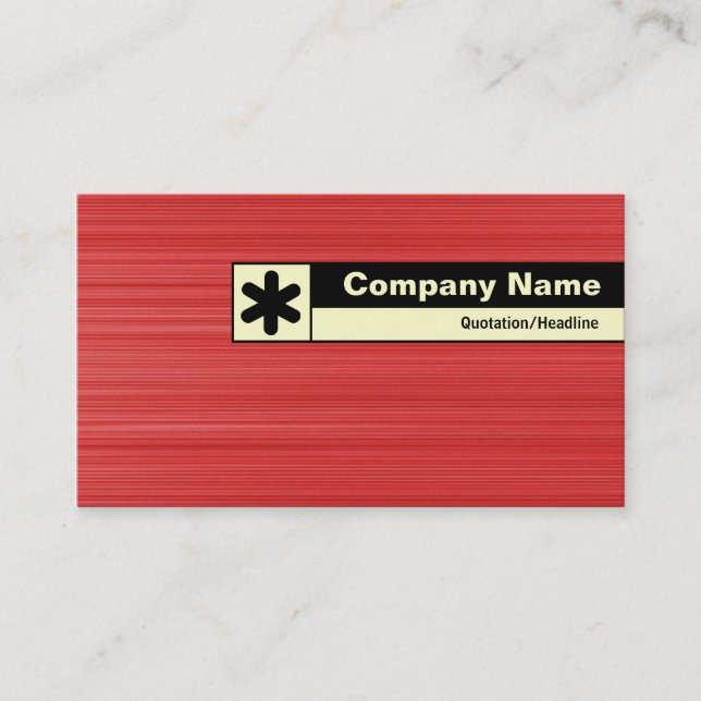 Edge Labelled - Brushed Red Business Card (Front)