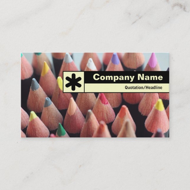 Edge Labelled - Colour Pencils Business Card (Front)