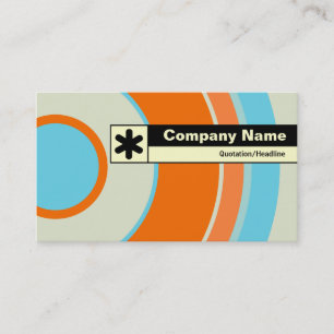 Edge Labelled - Colourful  Circle 03 Business Card