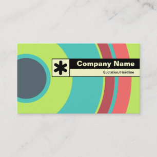 Edge Labelled - Colourful Circle 04 Business Card