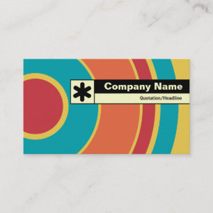 Edge Labelled - Colourful  Circle 05 Business Card