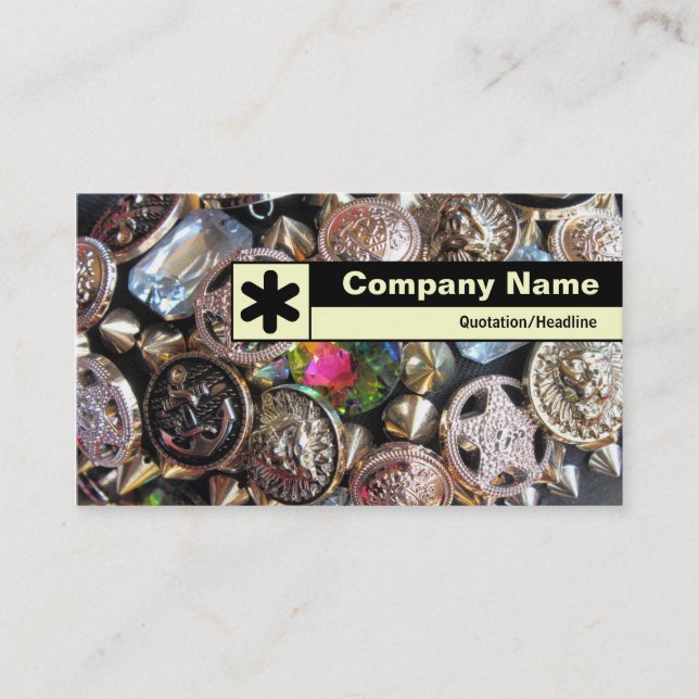 Edge Labelled - Flea Market Bling Business Card (Front)