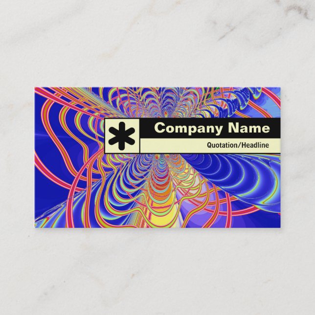 Edge Labelled - Fractal Abstract 061012d Business Card (Front)