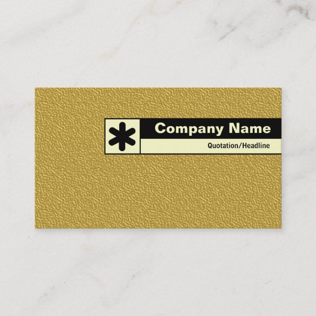 Edge Labelled - Golden Embossed Tex Business Card (Front)