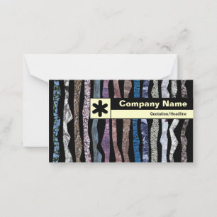Edge Labelled - Mineral Stripes Note Card
