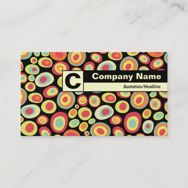 Edge Labelled Monogram - Abstract 220213 Business Card (Front)