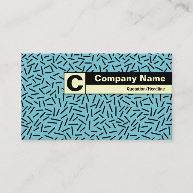 Edge Labelled Monogram - Abstract 300117 Business Card (Front)