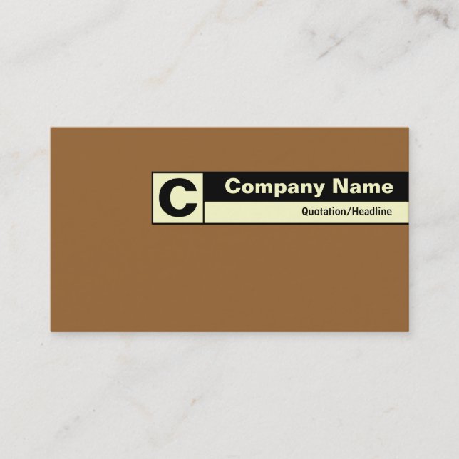 Edge Labelled Monogram - Brown 996633 Business Card (Front)