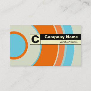 Edge Labelled Monogram - Colourful  Circle 03 Business Card