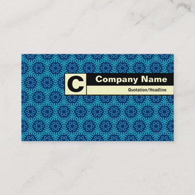 Edge Labelled Monogram - Geometric Pattern Business Card (Front)