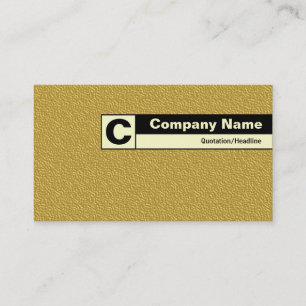 Edge Labelled Monogram - Golden Embossed Tex Business Card