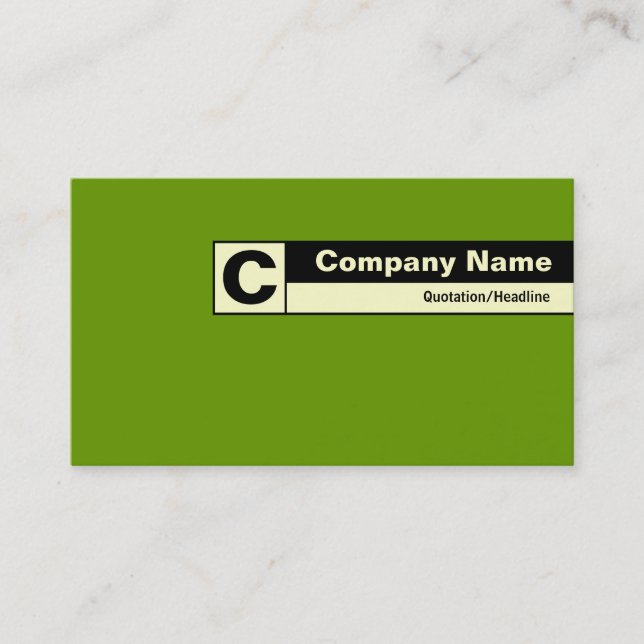 Edge Labelled Monogram - Green 669900 Business Card (Front)