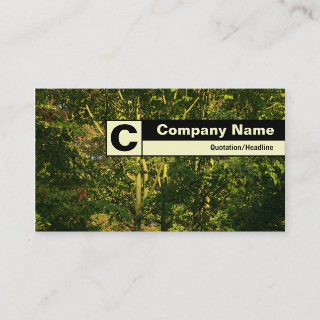 Edge Labelled Monogram - Japanese Branches 05 Business Card (Front)
