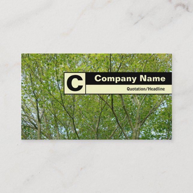 Edge Labelled Monogram - Japanese Maple Business Card (Front)