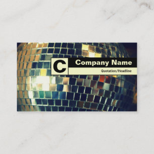 Edge Labelled Monogram - Mirror Ball Business Card