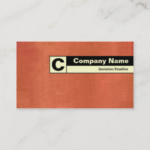 Edge Labelled Monogram - Painted Terracotta Business Card