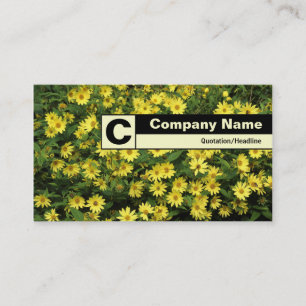Edge Labelled Monogram - Yellow Daisies Business Card