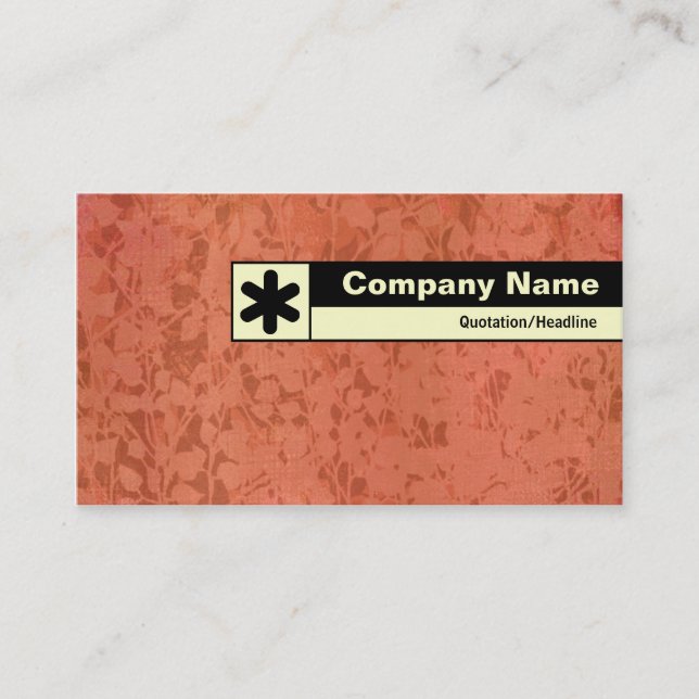 Edge Labelled - Terracotta Fossils Business Card (Front)